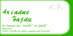 ariadne hajdu business card